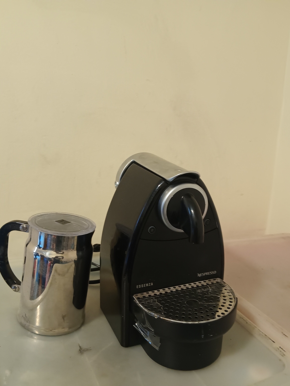 Nespresso Black and Silver Single-Serve Espresso Machine